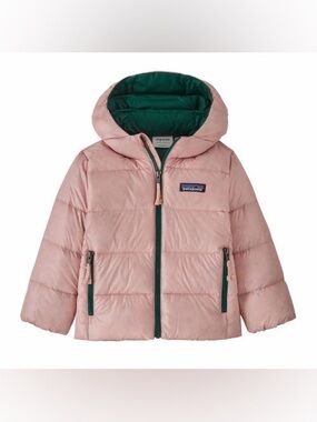 Patagonia Baby Hi-Loft Down Sweater Hoody Mallow Pink 3T